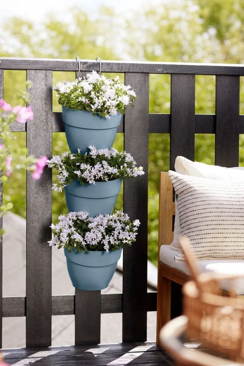 Elho plantenbak voor verticale tuin Vibia Campana Vertical Forest blauw 20,7 x 17,1 x 29,7 cm