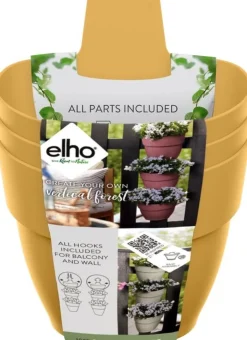 Elho plantenbak voor verticale tuin Vibia Campana Vertical Forest geel 20,7 x 17,1 x 29,7 cm