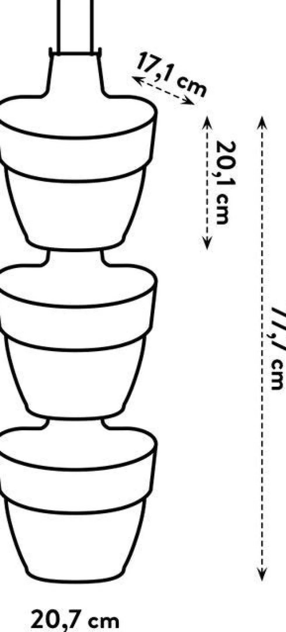 Elho plantenbak voor verticale tuin Vibia Campana Vertical Forest geel 20,7 x 17,1 x 29,7 cm