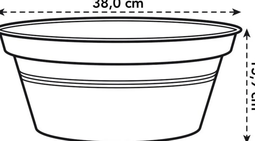 Elho plantenschaal Green Basics zwart D 38 H 15,9 cm
