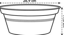 Elho plantenschaal Green Basics zwart D 27 H 11,4 cm