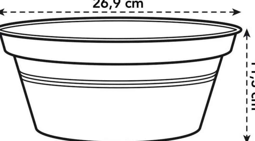 Elho plantenschaal Green Basics zwart D 27 H 11,4 cm
