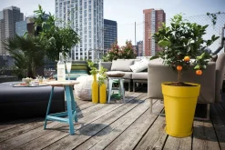 Elho plantenschotel Loft Urban geel D 13,9 H 1,8 cm