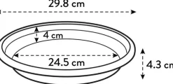 Elho plantenschotel Universeel antraciet D 29,8 H 4,3 cm