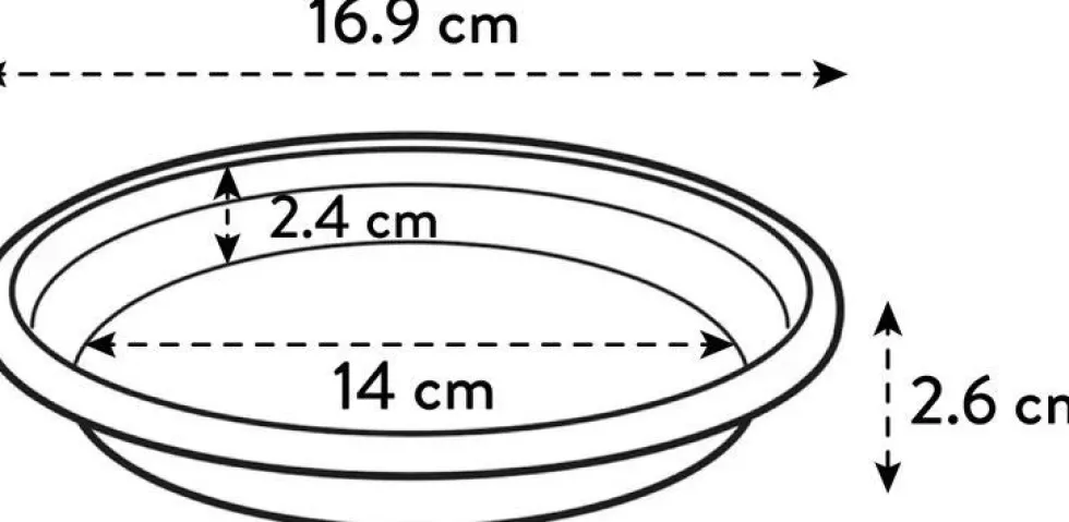 Elho plantenschotel Universeel antraciet D 16,9 H 2,6 cm