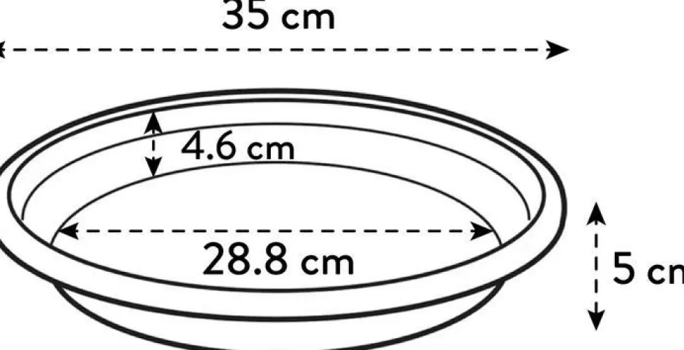 Elho plantenschotel Universeel antraciet D 35 H 5 cm