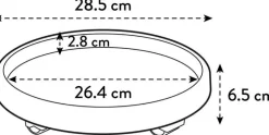Elho plantentrolley Universeel antraciet D 28,5 H 6,5 cm