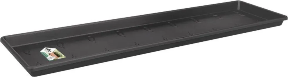Elho schotel voor balkonbak Green Basics zwart 56,8 x 14,7 x 2,5 cm