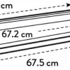 Elho schotel voor balkonbak Green Basics zwart 72,2 x 32,9 x 5,8 cm