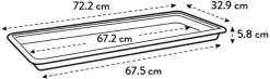 Elho schotel voor balkonbak Green Basics zwart 72,2 x 32,9 x 5,8 cm