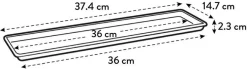 Elho schotel voor balkonbak Green Basics terracotta 37,4 x 14,7 x 2,3 cm