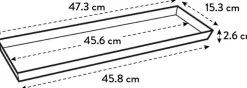 Elho schotel voor balkonbak Loft Urban antraciet 47,3 x 14,7 x 2,6 cm