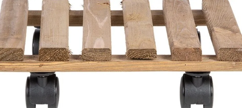Esschert Design plantentrolley Esschert's Garden bruin 29 x 29 x 8,4 cm