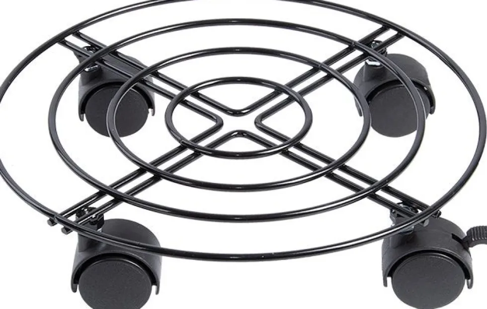 Esschert Design plantentrolley Esschert's Garden antraciet D 28 H 6,7 cm