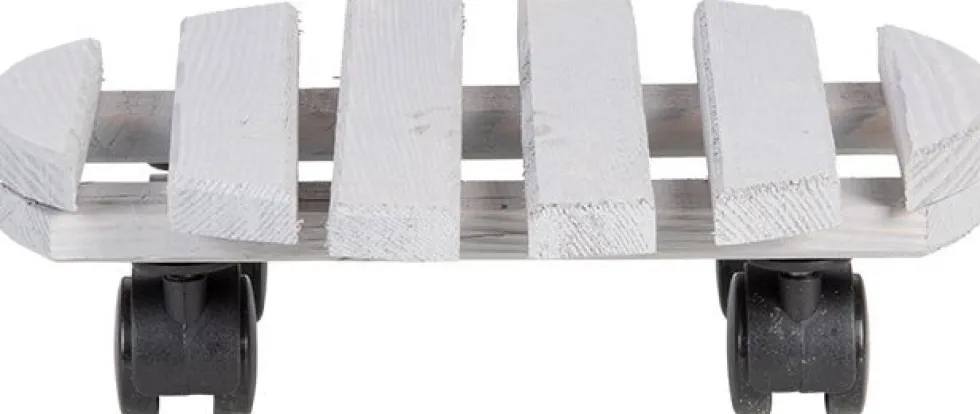 Esschert Design plantentrolley Esschert's Garden grijs D 28,4 H 7,9 cm