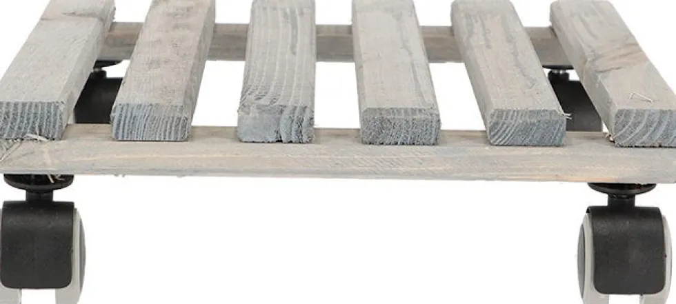 Esschert Design plantentrolley Esschert's Garden grijs 29 x 29 x 8,3 cm