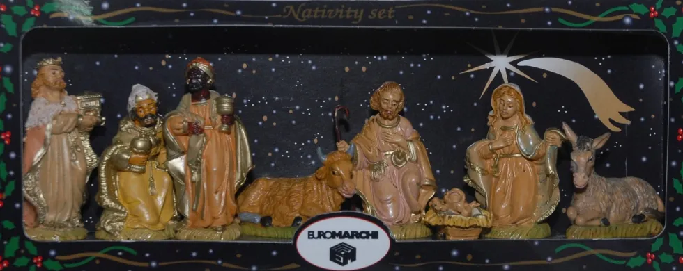 Euromarchi figurenset kerststal H 10 cm 8-delig
