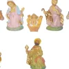 Euromarchi kerststal figuren meerdere kleuren 8 stuks
