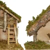 Euromarchi kerststal naturel 32 x 18 x 23 2 stuks