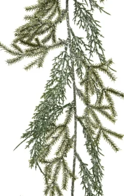 Everlands guirlande besneeuwd donker groen 180 cm