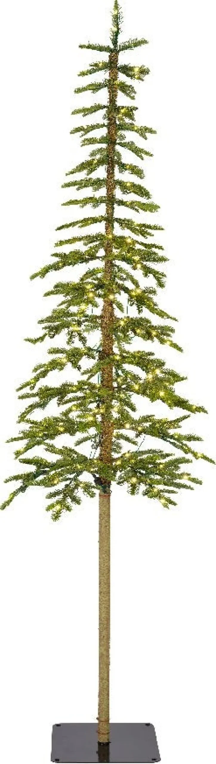 Everlands kunstkerstboom Alpine Fir op voet met 150 lampjes warm wit D 41 H 180 cm