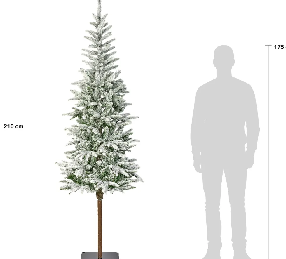 Everlands kunstkerstboom Alpbach besneeuwd D 75 H 210 cm