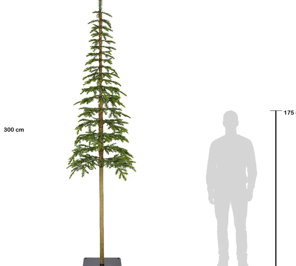 Everlands kunstkerstboom Alpine op voet D 75 H 300 cm