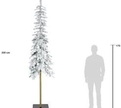 Everlands kunstkerstboom Alpine besneeuwd op voet D 75 H 300 cm