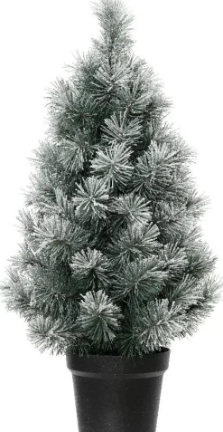 Everlands kunstkerstboom Canada Spruce besneeuwd in pot D 43 H 75 cm