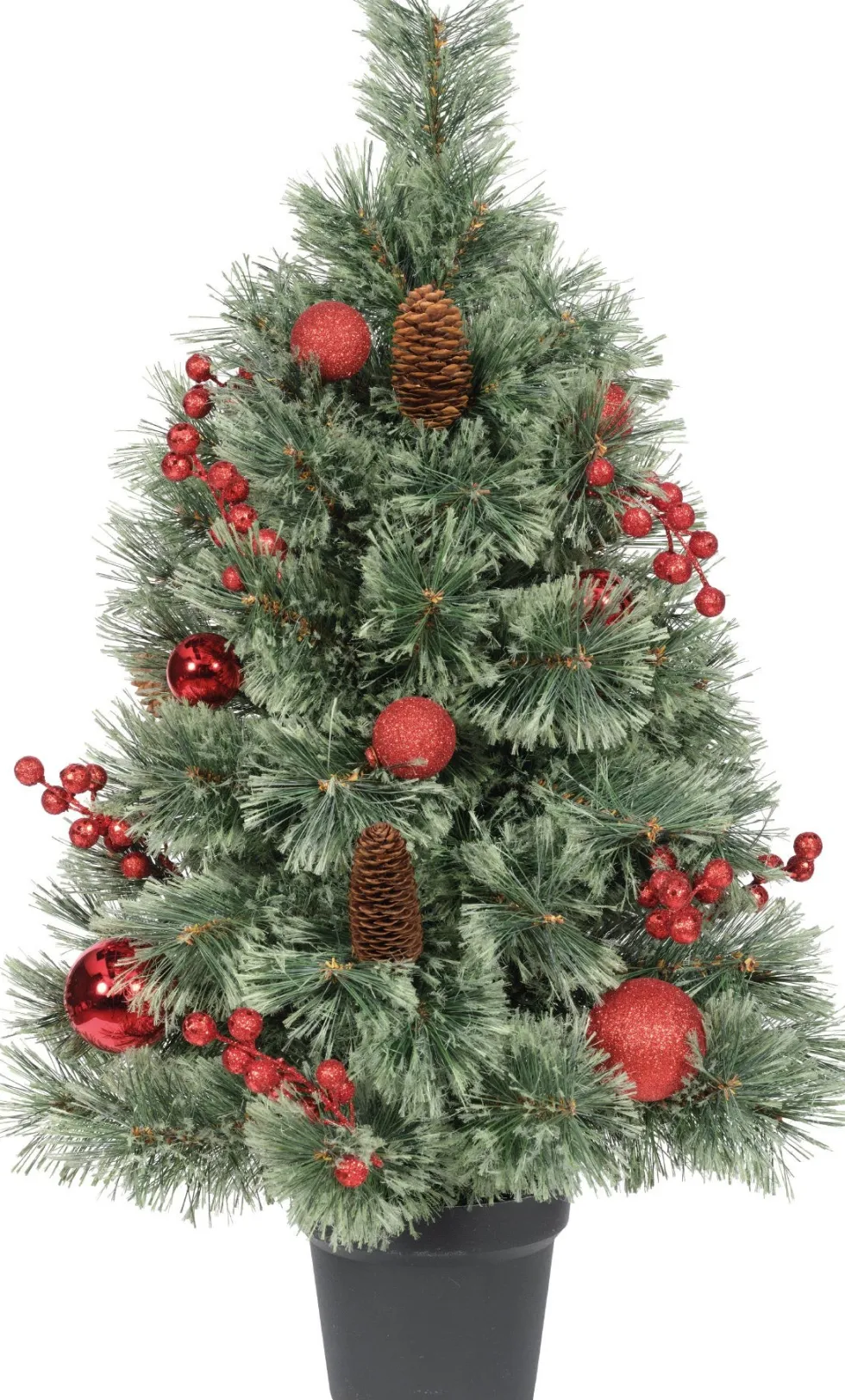 Everlands kunstkerstboom Cashmere met versiering D 46 H 75 cm