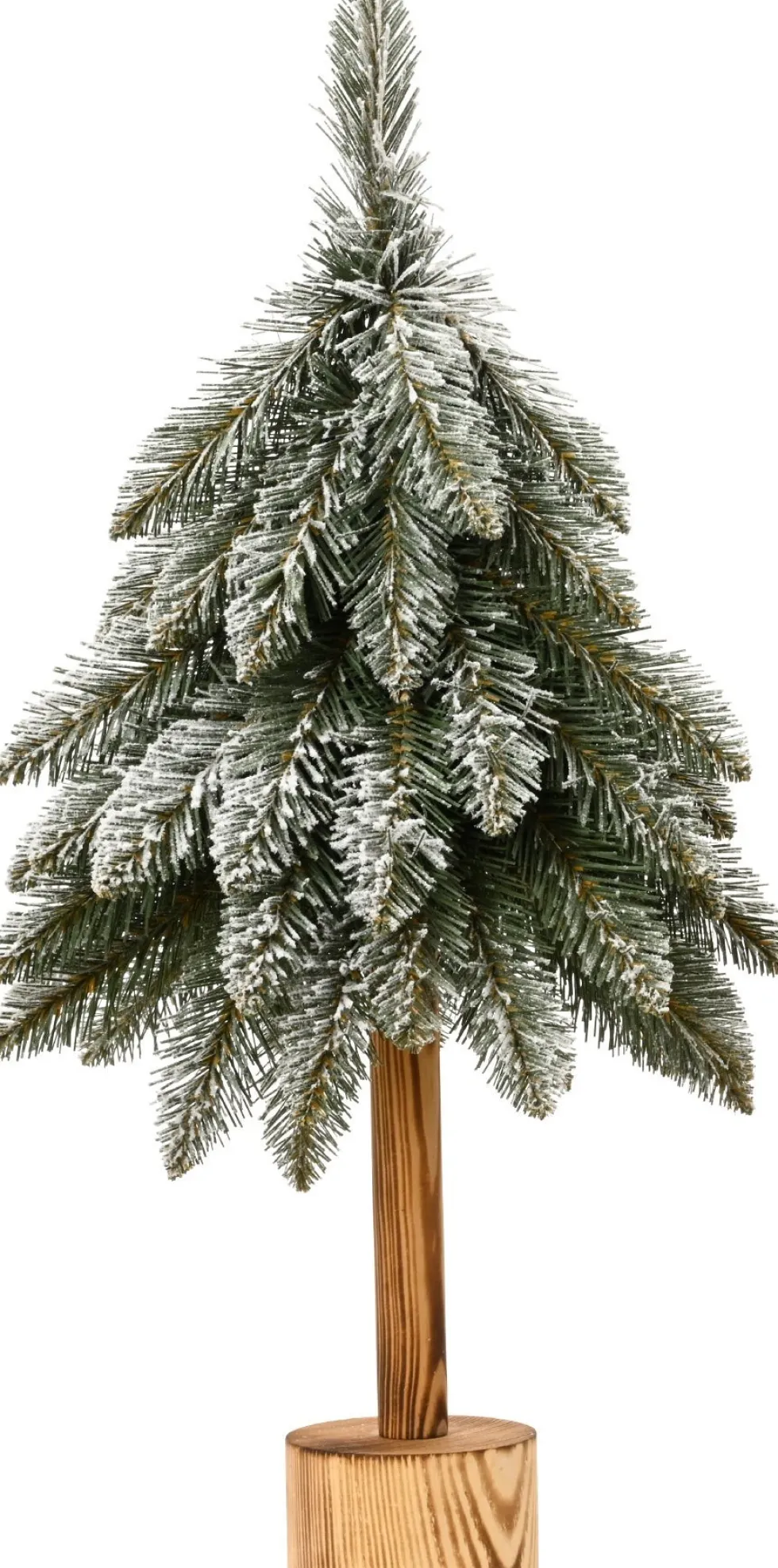 Everlands kunstkerstboom European besneeuwd op voet D 30 H 65 cm