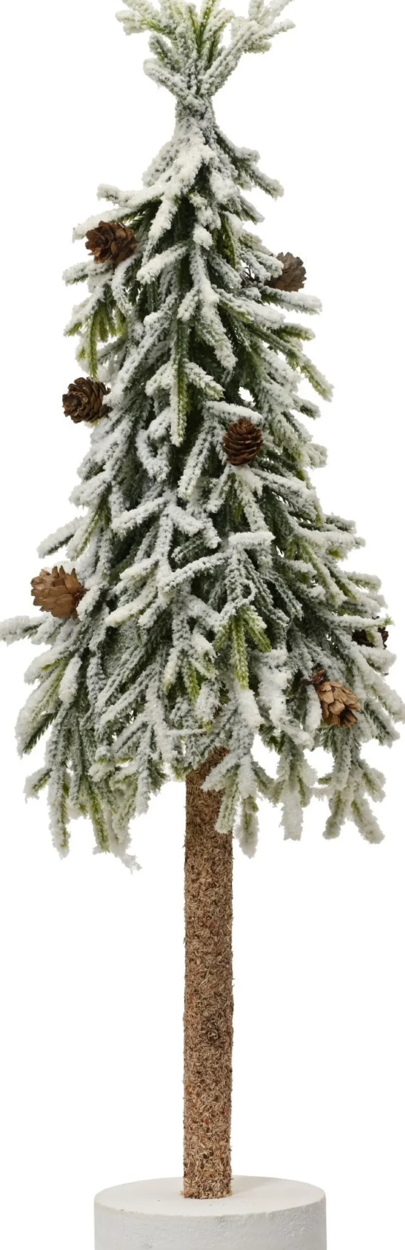 Everlands mini kunstkerstboom Merry Fir besneeuwd met versiering D 20 H 60 cm