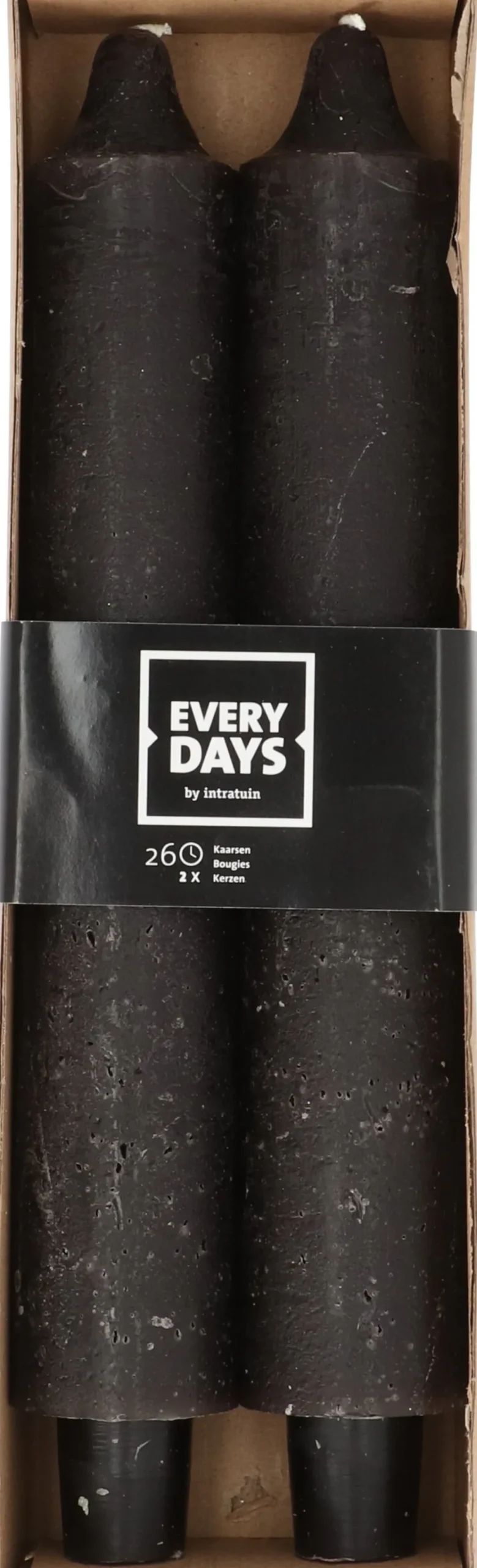 Everydays by Intratuin dinerkaars Rustic zwart 26 uur 2 stuks