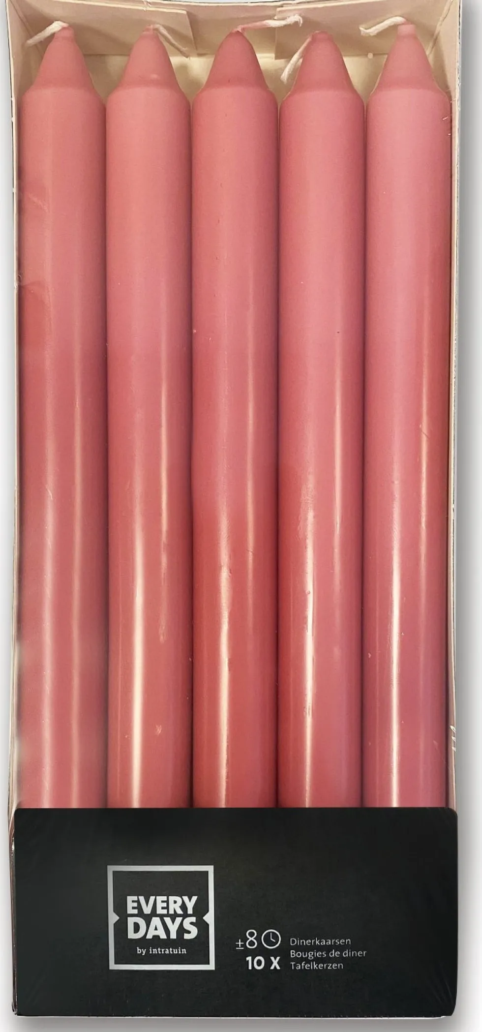 Everydays by Intratuin dinerkaars roze 8 uur D 2 H 24 cm 10 stuks