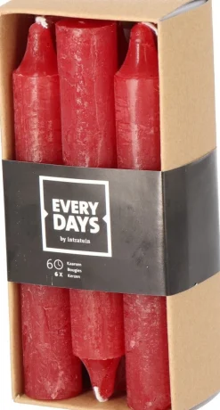 Everydays by Intratuin dinerkaars Rustic rood 6 uur 6 stuks