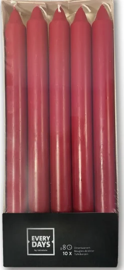 Everydays by Intratuin dinerkaars rood 8 uur D 2 H 24 cm 10 stuks