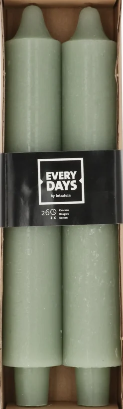 Everydays by Intratuin dinerkaars Rustiek licht groen 24 uur 2 stuks