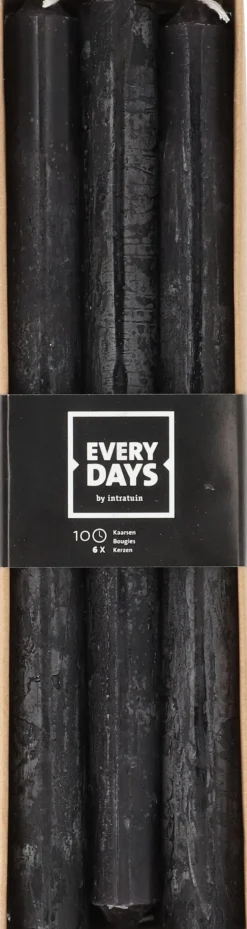 Everydays by Intratuin dinerkaars Rustic zwart 10 uur 6 stuks