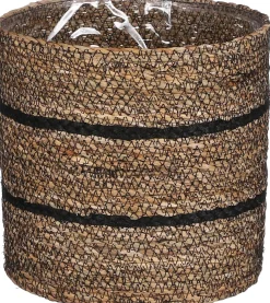Everydays by Intratuin plantenmand Celestial naturel / zwart D 16 H 16 cm