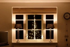 Fairybell raamkerstboom met 60 LED lampjes warm wit H 125 cm