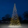 Fairybell vlaggenmast kerstboom met 1500 LED lampjes warm wit H 8 m