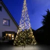 Fairybell vlaggenmast kerstboom 1200 LED lampjes warm wit H 6 m