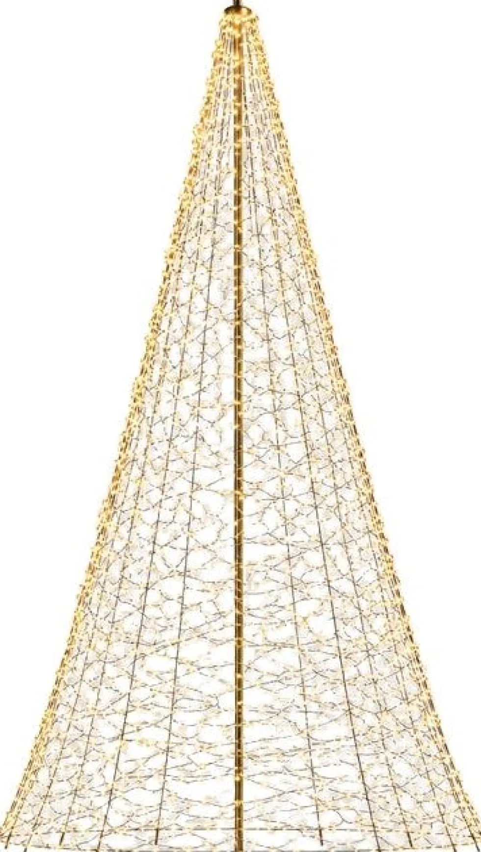 Fairybell vlaggenmast kerstboom met app Premium met 2048 lampjes warm wit / gekleurd H 6 m