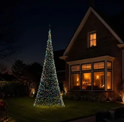 Fairybell vlaggenmast kerstboom met app Premium met 2048 lampjes warm wit / gekleurd H 6 m