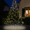 Fairybell vlaggenmast kerstboom H 300 cm met 480 LED lampjes warm wit