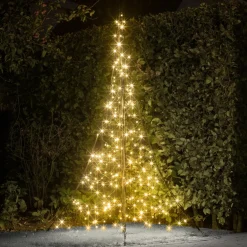 Fairybell vlaggenmast kerstboom H 300 cm met 320 LED lampjes warm wit