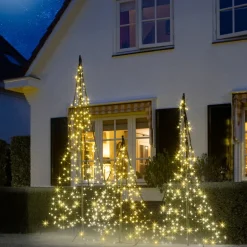 Fairybell vlaggenmast kerstboom H 300 cm met 320 LED lampjes warm wit