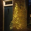 Fairybell vlaggenstok kerstboom met 240 led lampjes warm wit H 1,5 m