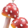 Farmwood Animals kersthanger wit / rood 4,5 x 8,5 x 9,5 cm