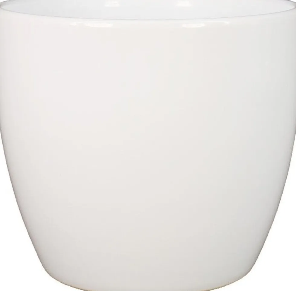 Floran bloempot Boule wit D 10,5 H 8,5 cm